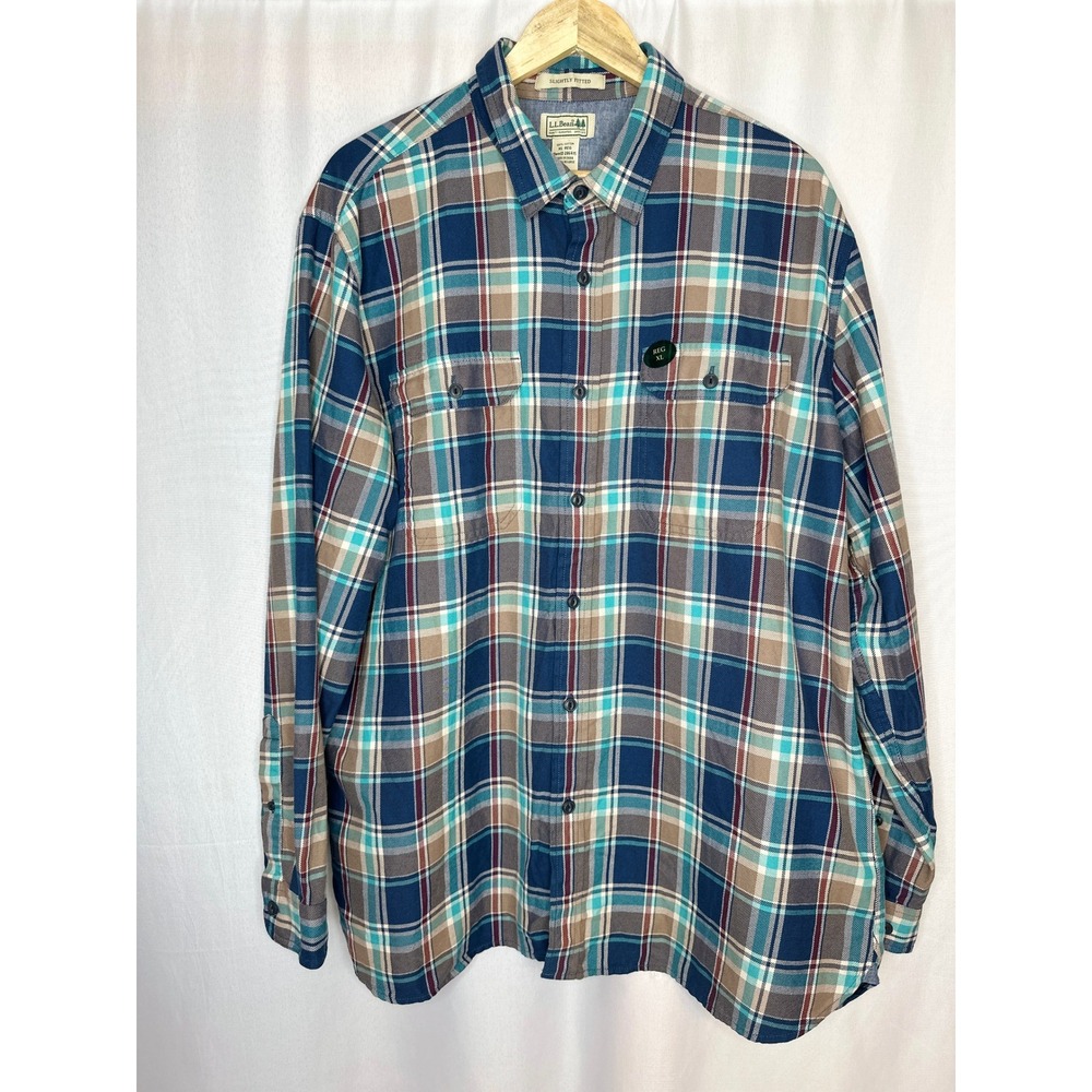 NWOT LL Bean Men's Plaid Button Down Shirt XLARGE Outdoor Nature Gorpcore